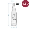 Fles 0,5 L met dop en opdruk Citroenlikeur 4 stuks - 6 ['fles voor likeur', ' fles voor water', ' fles met opdruk', ' glazen fles', ' fles voor likeur', ' citroenlikeur', ' recept voor citroenlikeur', ' zelfgemaakte citroenlikeur', ' fles voor alcohol', ' decoratieve fles', ' flessen voor wodka', ' flessen voor zelfgestookte drank', ' glazen fles 500 ml', ' trouwflessen']