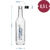 Fles 0,5 L met dop en opdruk Gedestilleerd - 4 stuks - 7 ['fles', ' flessen', ' flessen met opdruk', ' fles voor brouwsel', ' fles voor alcohol', ' fles met opdruk', ' glazen fles met opdruk en dop', ' flessen 500 ml met kurk', ' flessen voor kurk', ' set voor bruiloft', ' fles voor huisgemaakte alcohol', ' fles als cadeau', '']