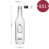 Fles 0,5 L met schroefdop en opdruk Kweepeerlikeur - 4 stuks - 7 ['kweepeerlikeur', ' fles voor kweepeerlikeur', ' fles voor likeuren', ' flessen voor likeuren', ' fles met schroefdop', ' flessen met opdruk', ' glas met opdruk', ' glazen flessen', ' glazen flessen met schroefdoppen']