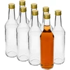 Fles 500 ml voor wodka recht met doppen - 8 stuks - 2 ['flessen met doppen', ' fles met dop', ' sterke drank fles', ' sterke drank flessen', ' wodkafles', ' wodkaflessen', ' sapfles', ' sapflessen', ' likeurfles', ' likeurflessen', ' alcoholflessen', ' fles voor alcohol', ' gouden doppen', ' witte fles', ' schroeffles', ' schroefflessen']