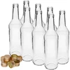 Fles 500 ml voor wodka recht met doppen - 8 stuks - 3 ['flessen met doppen', ' fles met dop', ' sterke drank fles', ' sterke drank flessen', ' wodkafles', ' wodkaflessen', ' sapfles', ' sapflessen', ' likeurfles', ' likeurflessen', ' alcoholflessen', ' fles voor alcohol', ' gouden doppen', ' witte fles', ' schroeffles', ' schroefflessen']