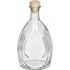Fles "Banket" 500 ml, met kurk - 2 ['fles', ' flessen', ' fles voor likeuren', ' fles voor zelfgestookte drank', ' fles voor alcohol', ' glazen fles met kurk', ' fles 500 ml met kurk', ' flessen voor kurk', ' set voor bruiloft', ' fles voor banket']
