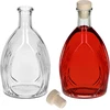 Fles "Banket" 500 ml, met kurk - 4 ['fles', ' flessen', ' fles voor likeuren', ' fles voor zelfgestookte drank', ' fles voor alcohol', ' glazen fles met kurk', ' fles 500 ml met kurk', ' flessen voor kurk', ' set voor bruiloft', ' fles voor banket']