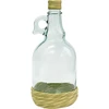 Fles Gallone 1L in vlechtwerk, met dop  - 1 ['fles voor alcohol', ' decoratieve flessen voor alcohol', ' glazen fles voor alcohol', ' flessen voor brouwsel voor bruiloft', ' fles voor likeur', ' flessen voor wodka', ' fles voor wodka bruiloft', ' fles voor wodka doop', ' fles voor wodka communie', ' fles voor wijn', ' flessen voor wijn']