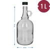 Fles Gallone 1L zonder vlechtwerk, met dop - 4 