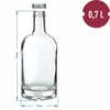 Fles Miss Barku met dop 700ml - 5 ['fles voor alcohol', ' decoratieve flessen voor alcohol', ' glazen fles voor alcohol', ' flessen voor zelfgestookte drank voor bruiloft', ' fles voor likeur', ' decoratieve flessen voor likeuren']