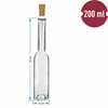 Fles voor likeur 200 ml 6 stuks + 6 kurken 23/18 - 7 ['fles voor alcohol', ' decoratieve flessen voor alcohol', ' glazen fles voor alcohol', ' flessen voor zelfgestookte drank voor bruiloft', ' fles voor likeur', ' fles voor wijn', ' flessen voor wijn', ' likeur']