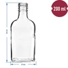 Fles voor likeuren heupfles 200 ml - 10 stuks - 4 ['heupfles', ' glazen fles', ' fles voor zelfgemaakte likeuren', ' glazen flessen', ' flessen 200 ml', ' 10 stuks', ' fles met dop', ' kleine flessen', ' glazen flesjes']