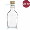 Fles voor likeuren heupfles met dop 200 ml 10 stuks - 6 ['flessen', ' heupflessen', ' likeuren', ' flessen voor likeuren', ' flesjes', ' huisgemaakte dranken', ' huisgemaakte likeuren', ' heupfles met dop', ' fles met dop', ' flesje met dop']