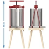Framepers voor fruit – met metalen mand, voor 10L - 6 ['framepers voor fruit', ' framepers', ' fruitpers', ' pers voor het persen van fruit', ' pers voor het persen van sap', ' pers voor het persen van fruitsap', ' beste fruitpers', ' aanbevolen fruitpers', ' praktische fruitpers', ' thuis wijn maken', ' geperst sap', ' accessoires voor verwerking', ' voor het persen van sap', ' handmatige fruitpers', ' voor het persen van sap', ' wijnpers', ' pers met metalen mand', ' metalen fruitpers']