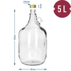 Gans Dame 5 L met dop - 6 ['gans', ' gans voor wijn', ' gans dame', ' dame 5 L', ' ballon 5 L', ' demijohn', ' ballon in mand', ' fles dame 5L in mand', ' ballon', ' gans voor wijn', ' gans voor brouwsel']