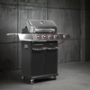 Gasbarbecue dragON BBQ101, 11,7 kW, zwart-zilver - 4 ['gasbarbecue', ' modern barbecue', ' welke barbecue te kopen', ' welke barbecue te kiezen', ' gietijzeren rooster', ' zijbrander', ' thermometer in de deksel', ' zijplank van de barbecue', ' barbecue voor wok', ' mobiele barbecue', ' barbecue voor pizza', ' barbecue met wielen', ' gemakkelijk schoonmaken van de barbecue', ' barbecue met hoog verwarmingsvermogen', ' ergonomische knoppen van de barbecue', ' barbecue met modern design', " aroma's op de branders van de barbecue", ' barbecue-accessoires', ' barbecue voor een goede prijs', ' stabiele barbecue', ' beste barbecueën', ' barbecue-uitrusting', ' stevige barbecue', ' multifunctionele barbecue', ' functionele barbecue', ' groenten grillen']