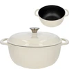 Geëmailleerde gietijzeren braadpan - ecru, 5,8 L - 5 