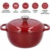 Geëmailleerde gietijzeren pot - bordeaux, 4 L - 5 ['gietijzeren potten', ' geëmailleerde gietijzeren potten', ' gietijzeren kookgerei', ' voordelen van gietijzeren kookgerei', ' geëmailleerd gietijzer', ' koken in een gietijzeren pot', ' gietijzeren pot met email', ' pot in ecru kleur', ' pot in bordeaux kleur', ' pot in salie kleur', ' waarom koken in gietijzeren potten', ' als cadeau', ' welke gietijzeren potten te kiezen']