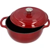 Geëmailleerde gietijzeren pot - bordeaux, 5,8L - 2 ['gietijzeren potten', ' geëmailleerde gietijzeren potten', ' gietijzeren kookgerei', ' voordelen van gietijzeren kookgerei', ' geëmailleerd gietijzer', ' koken in een gietijzeren pot', ' gietijzeren pot met email', ' pot in ecru kleur', ' pot in bordeaux kleur', ' pot in salie kleur', ' waarom koken in gietijzeren potten', ' als cadeau', ' welke gietijzeren potten te kiezen']