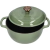 Geëmailleerde gietijzeren pot - salie, 4L - 2 ['gietijzeren potten', ' geëmailleerde gietijzeren potten', ' gietijzeren kookgerei', ' voordelen van gietijzeren kookgerei', ' geëmailleerd gietijzer', ' koken in een gietijzeren pot', ' gietijzeren pot met email', ' pot in ecru kleur', ' pot in bordeaux kleur', ' pot in salie kleur', ' waarom koken in gietijzeren potten', ' als cadeau', ' welke gietijzeren potten te kiezen']
