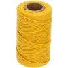Gele katoenen koord 2 mm/55 m/100 g  - 1 ['katoenen koord', ' katoenen touw', ' koord voor delicate planten', ' natuurlijk koord', ' ecokoord', ' koord voor macramé', ' koord voor binden', ' koord voor handwerk', ' koord voor aanspannen', ' gele koord', ' gele touw']