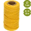 Gele katoenen koord 2 mm/55 m/100 g - 4 ['katoenen koord', ' katoenen touw', ' koord voor delicate planten', ' natuurlijk koord', ' ecokoord', ' koord voor macramé', ' koord voor binden', ' koord voor handwerk', ' koord voor aanspannen', ' gele koord', ' gele touw']