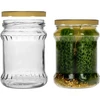 Geribbelde vispot 500ml - met gouden deksel fi 82/6, 6 stuks - 4 ['glazen pot', ' pot', ' potje', ' potje voor het inmaken van augurken', ' potje voor augurken', ' potje voor conserven', ' potje voor meel', ' potje voor soep', ' potje 500 ml', ' potje met deksel', ' potje voor wecken', ' potten voor wecken', ' potje voor honing']