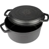 Gietijzeren pot met pan, 3,5 L - 2 ['pot met pan', ' 2 in 1', ' gietijzeren pot', ' gietijzeren pan', ' gietijzeren koekenpan', ' set van gietijzeren kookgerei', ' om te koken', ' om te bakken', ' om te braden', ' voor kampvuur', ' grillpan']