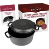 Gietijzeren pot met pan, 3,5 L - 8 ['pot met pan', ' 2 in 1', ' gietijzeren pot', ' gietijzeren pan', ' gietijzeren koekenpan', ' set van gietijzeren kookgerei', ' om te koken', ' om te bakken', ' om te braden', ' voor kampvuur', ' grillpan']