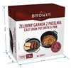 Gietijzeren pot met pan, 3,5 L - 9 ['pot met pan', ' 2 in 1', ' gietijzeren pot', ' gietijzeren pan', ' gietijzeren koekenpan', ' set van gietijzeren kookgerei', ' om te koken', ' om te bakken', ' om te braden', ' voor kampvuur', ' grillpan']