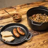 Gietijzeren pot met pan, 3,5 L - 14 ['pot met pan', ' 2 in 1', ' gietijzeren pot', ' gietijzeren pan', ' gietijzeren koekenpan', ' set van gietijzeren kookgerei', ' om te koken', ' om te bakken', ' om te braden', ' voor kampvuur', ' grillpan']
