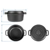 Gietijzeren pot met pan, 3,5 L - 7 ['pot met pan', ' 2 in 1', ' gietijzeren pot', ' gietijzeren pan', ' gietijzeren koekenpan', ' set van gietijzeren kookgerei', ' om te koken', ' om te bakken', ' om te braden', ' voor kampvuur', ' grillpan']