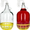 Glazen ballon 5L met stop en fermentatiebuis - 5 ['wijnset', ' dame', ' dame 5 liter', ' gistfles', ' gistfles voor wijn', ' dame gistfles', ' dame in mand', ' dame 5 L', ' ballon 5 L', ' demijohn', ' ballon in mand', ' damefles 5L in mand', ' ballon', ' gistfles voor wijn', ' set met fermentatiebuis', ' zelfgemaakte dranken', ' horizontale fermentatiebuis', ' gistfles voor sterke drank', ' dame voor fermentatie', ' wijnset voor beginners', ' fermentatiefles']