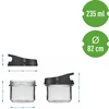 Glazen container 235 ml, met deksel om op te hangen - 5 ['glazen container', ' container', ' glazen container met deksel', ' glazen container om op te hangen', ' deksel met handvat', ' container om op te hangen', ' kruidencontainer', ' container voor droge producten', ' potcontainer 235 ml']