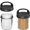 Glazen container 350 ml, met deksel om op te hangen - 2 ['glazen container', ' container', ' glazen container met deksel', ' glazen container om op te hangen', ' deksel met handvat', ' container om op te hangen', ' kruidencontainer', ' container voor droge producten', ' potcontainer 350 ml']