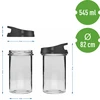Glazen container 545 ml, met deksel om op te hangen - 5 ['glazen container', ' container', ' glazen container met deksel', ' glazen container om op te hangen', ' deksel met handvat', ' container om op te hangen', ' kruidencontainer', ' container voor droge producten', ' innovatief deksel', ' potcontainer 545 ml']