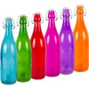 Glazen fles 1 L met luchtdichte sluiting - in verschillende kleuren  - 1 ['roze fles', ' Barbie fles', ' Hulk fles', ' Frozen fles', ' waterfles', ' limonadefles', ' fles voor het besproeien van bloemen', ' decoratieve fles', ' fles met luchtdichte sluiting']