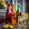 Glazen fles 1 L met luchtdichte sluiting - in verschillende kleuren - 4 ['roze fles', ' Barbie fles', ' Hulk fles', ' Frozen fles', ' waterfles', ' limonadefles', ' fles voor het besproeien van bloemen', ' decoratieve fles', ' fles met luchtdichte sluiting']