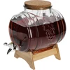Glazen vat 5 L, met brede vulopening, kurk, standaard en kraantje - 4 