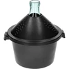 Glazen wijnballon 5 L - in kunststof mand - 3 ['gans', ' demijohn', ' wijnballon in plastic mand', ' wijnballon', ' ballon voor wijn', ' wijnkan', ' wijnfles', ' glazen ballon', ' fermentatieballon', ' ballon 5 liter', ' smalhals glazen ballon', ' ballon met kunststof mand']