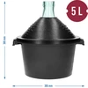 Glazen wijnballon 5 L - in kunststof mand - 7 ['gans', ' demijohn', ' wijnballon in plastic mand', ' wijnballon', ' ballon voor wijn', ' wijnkan', ' wijnfles', ' glazen ballon', ' fermentatieballon', ' ballon 5 liter', ' smalhals glazen ballon', ' ballon met kunststof mand']