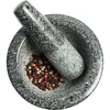 Granieten keuken vijzel met stamper - 2 ['granit vijzel', ' vijzel met stamper', ' stenen vijzel', ' vijzel van steen', ' keuken vijzel', ' vijzel voor kruiden']