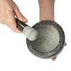 Granieten keuken vijzel met stamper - 6 ['granit vijzel', ' vijzel met stamper', ' stenen vijzel', ' vijzel van steen', ' keuken vijzel', ' vijzel voor kruiden']