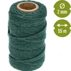 Groen katoenen koord 2 mm/55 m/100 g - 4 ['katoenen koord', ' katoenen touw', ' koord voor delicate planten', ' natuurlijk koord', ' ecokoord', ' koord voor macramé', ' koord om te binden', ' koord voor handwerk', ' koord om aan te trekken', ' groen koord', ' groen touw']