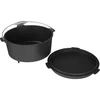 Hangende gietijzeren ketel met pan - 5 ['gietijzeren ketel', ' ketel voor kampvuur', ' ketel met pan', ' zigeunerketel', ' Hongaarse ketel', ' goulash uit de ketel', ' ketel voor vuurplaats', ' jachtpot', ' jachtketel', ' gietijzeren vat', ' cadeau', ' gietijzeren pan', ' gietijzeren pot met pan', ' hangende ketel', ' ketel om op te hangen']