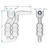Hoekige fermentatiebuis voor containers - onbreekbaar - 4 ['kunststof fermentatiebuis', ' onbreekbare fermentatiebuis', ' fermentatiebuis voor fermentatiecontainers', ' hoekige fermentatiebuis', ' fermentatiebuis voor wijn', ' zijwaartse fermentatiebuis', ' fermentatiebuizen']