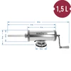 Horizontale vulmachine 1,5 kg met siliconen zuiger - 10 ['voor het vullen van worsten', ' voor zelfgemaakte worsten', ' spuit', ' gastronomische vulmachine', ' slagersapparatuur', ' worstenvuller', ' vleesvuller', ' horizontale vuller']