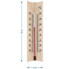 Houten kamerthermometer (-20 tot +50°C), lichtbruin, 15 cm - 5 ['binnen thermometer', ' kamerthermometer', ' thermometer voor binnen', ' huiskamerthermometer', ' thermometer', ' houten kamerthermometer', ' thermometer met duidelijke schaal', ' thermometer met versterkte capillair']