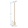 Houten stamper / stamper voor kool 78 cm - 2 ['voor zuurkool', ' voor het fermenteren van kool', ' voor gefermenteerde kool', ' gefermenteerde kool', ' gefermenteerd voedsel', ' voor kimchi', ' hoe te fermenteren', ' gezonde fermentaties', ' stamper voor kool', ' stamper', ' beukenhout', ' voor aardewerk', ' voor pot', ' voor fermentatievat', ' stok voor kool']
