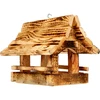Houten vogelvoederhuis, gebrand, bergchalet - 2 ['vogelhuisje', ' vogelhuis', ' vogels voeren', ' houten voederhuis', ' gebrand voederhuis']