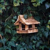 Houten vogelvoederhuis, gebrand, bergchalet - 10 ['vogelhuisje', ' vogelhuis', ' vogels voeren', ' houten voederhuis', ' gebrand voederhuis']