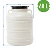 Ingelegde Groente Vat 60L - wit, handvatten - 8 ['vat voor kool', ' vat voor fermentatie', ' vat voor ingelegde groenten', ' ingelegde groente', ' kool', ' komkommers', ' vat met deksel']