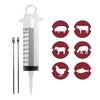 Injectiespuit 100 ml + 2 naalden - 9 ['vleeswaren', ' voor vlees', ' vleesspuit', ' roestvrijstalen naalden', ' injectienaald', ' voor vlees', ' voor pekelen', ' onvoldoende pekelen', ' grijze vlekken in vleeswaren']