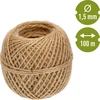 Jute touw 1,5 mm/100 m/100 g - 4 ['jute touw', ' jute koord', ' touw voor tomaten', ' touw voor komkommers', ' natuurlijk touw', ' ecotouw', ' touw voor macramé', ' bindtouw', ' touw voor handwerk']